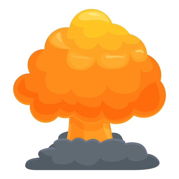 Vector vector de dibujos animados del icono de la bomba explosiva poder del dispositivo