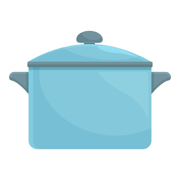 Vector de dibujos animados de icono de cacerola olla cena casera