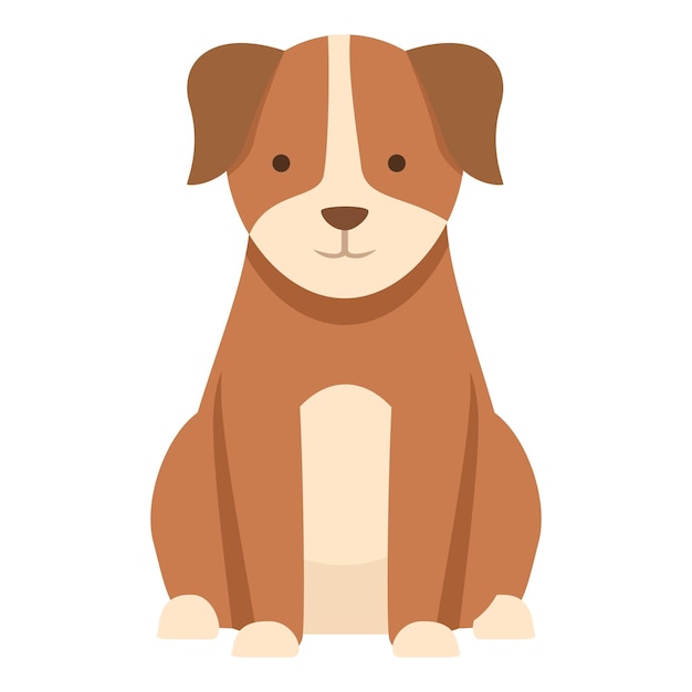 Vector de dibujos animados con icono de cachorro canino Animal propietario canino