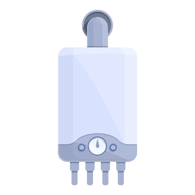 Vector de dibujos animados de icono de caldera de gas eléctrico Calentador de casa Agua de casa