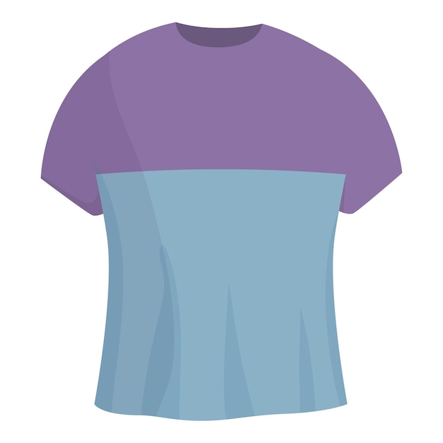 Vector de dibujos animados de icono de camiseta de doble color Plantilla de cuerpo frontal deportivo