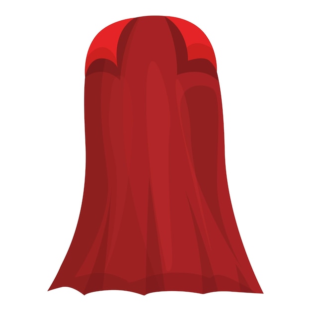 Vector de dibujos animados de icono de capa de héroe Capa de vampiro Super manto
