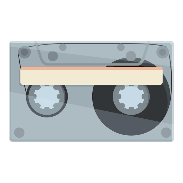 Vector de dibujos animados de icono de casete Reproductor de radio Equipo de dispositivo