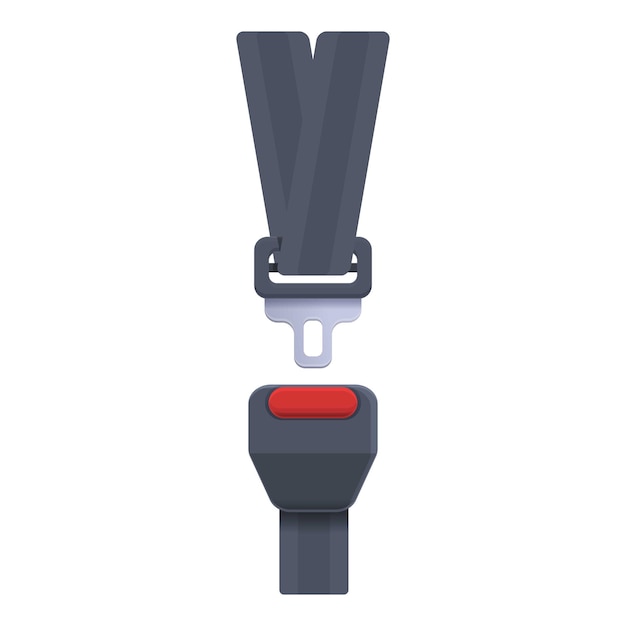 Vector de dibujos animados de icono de cinturón de pasajero Asiento de coche Accidente de seguridad