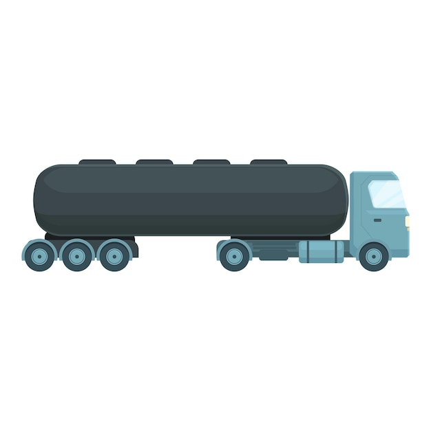 Vector de dibujos animados de icono de cisterna industrial Camión cisterna Gasolina diesel