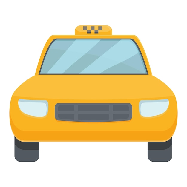 Vector de dibujos animados de icono de coche de taxi Aplicación de taxi Servicio de llamada