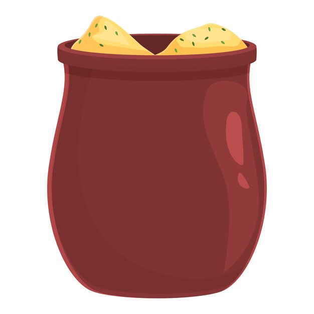 Vector de dibujos animados de icono de cocina de Azerbaiyán Comida de Armenia Plato de arroz