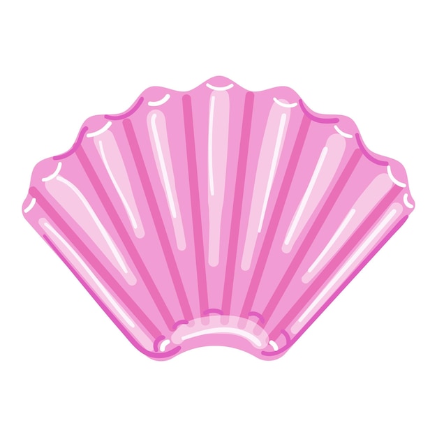 Vector de dibujos animados de icono de concha inflable flotador de verano agua de piscina