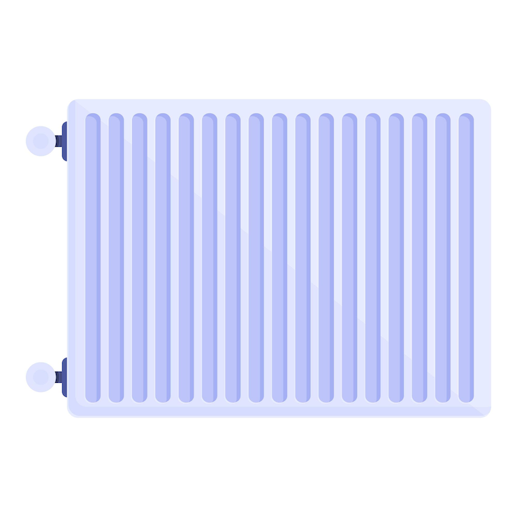 Vector vector de dibujos animados de icono de convector de pared calentador eléctrico calefacción de habitación