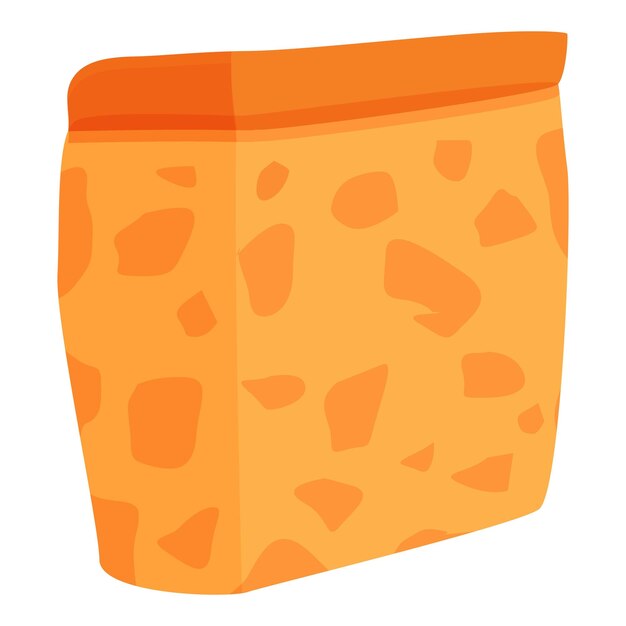 Vector de dibujos animados de icono de croutons de pan pequeño Cubos dietéticos