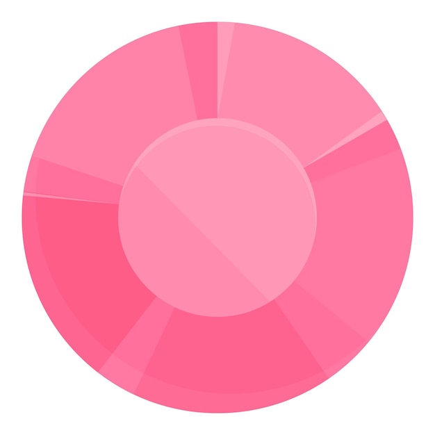 Vector de dibujos animados de icono de diamantes de imitación rosa Piedra de gema Color de cristal