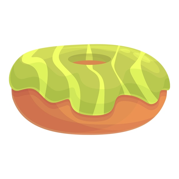 Vector de dibujos animados de icono de donut Donut de azúcar Alimentos dulces