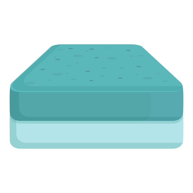 Vector vector de dibujos animados de icono de esponja de jabón plato casero herramienta doméstica