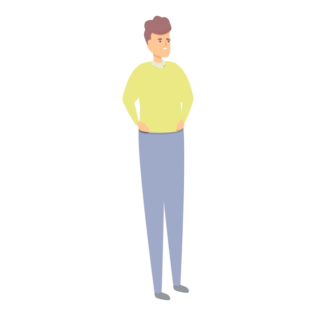 Vector de dibujos animados de icono de estudiante graduado Grado de carácter universitario graduado