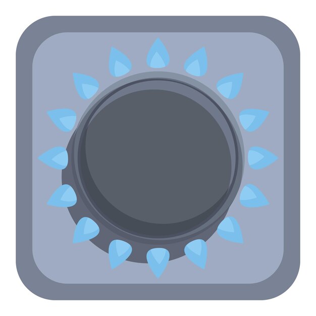 Vector de dibujos animados del icono de la estufa de gas usando gas para el hogar