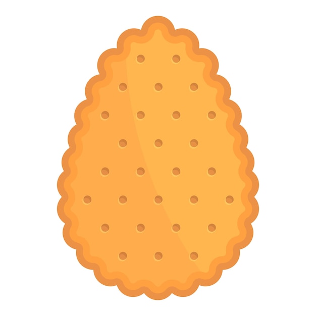Vector de dibujos animados de icono de galleta de huevo Comida de galleta Merienda de galleta