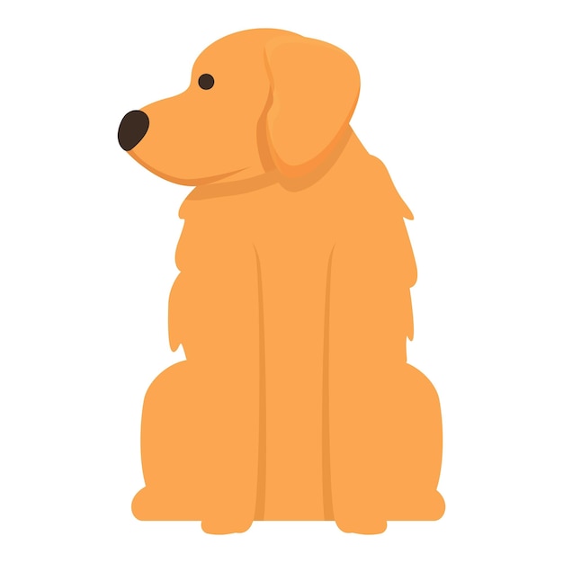 Vector de dibujos animados icono golden retriever cachorro perro labrador cabeza
