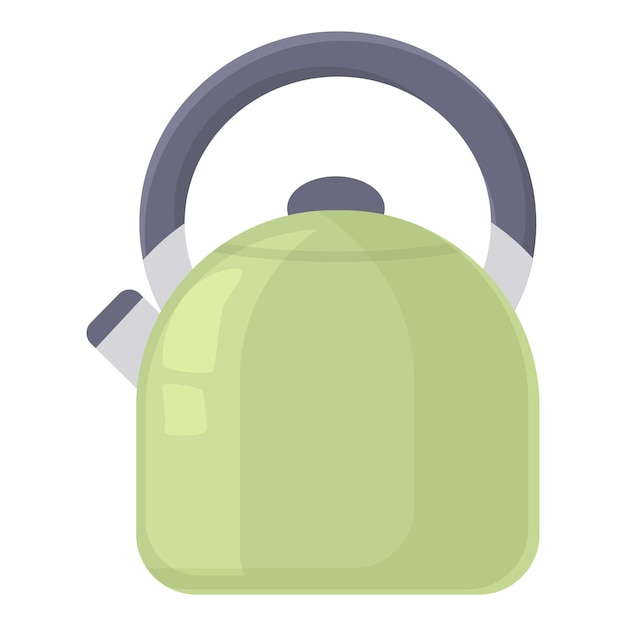 Vector de dibujos animados de icono de hervidor de agua vaso de agua olla caliente