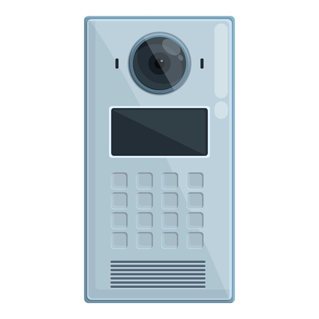 Vector de dibujos animados de icono de intercomunicación electrónica Videoportero Sistema telefónico