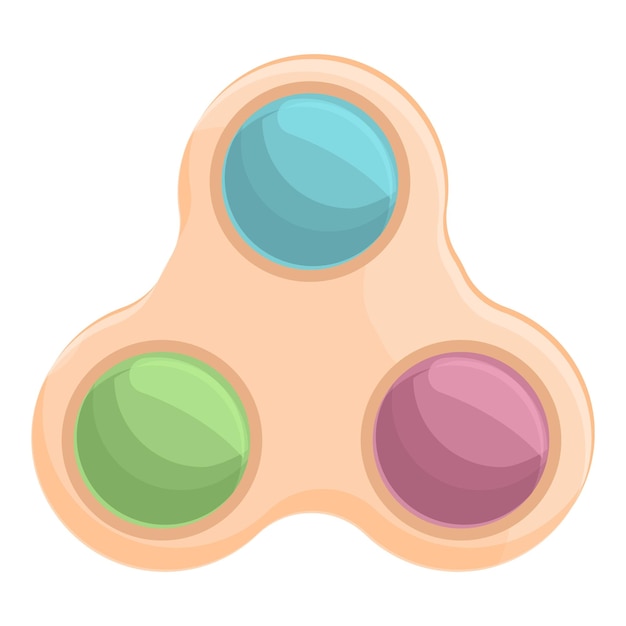 Vector de dibujos animados de icono de juguete popit de silicona Pop fidget Juego adictivo