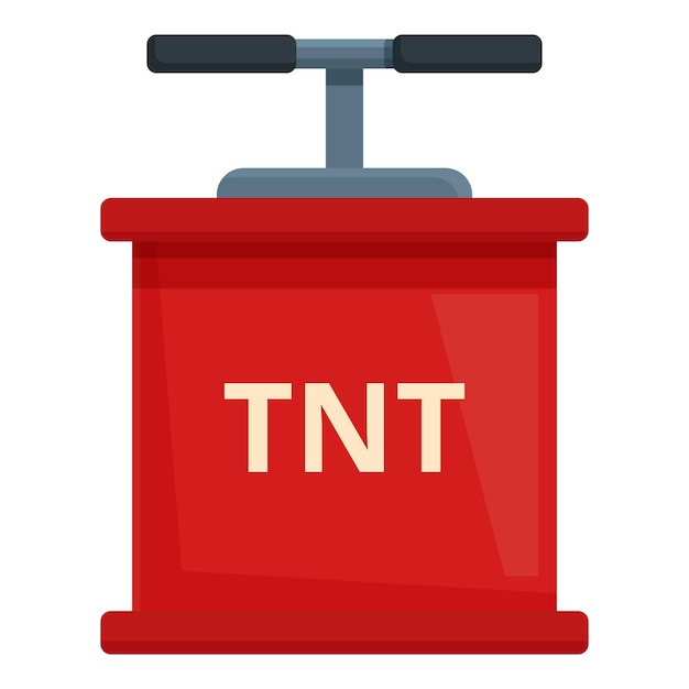Vector de dibujos animados del icono de la mina explosiva TNT Roca de la industria del carbón