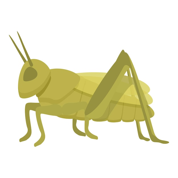 Vector de dibujos animados del icono de la mosca saltamontes Insecto de arte de la mascota