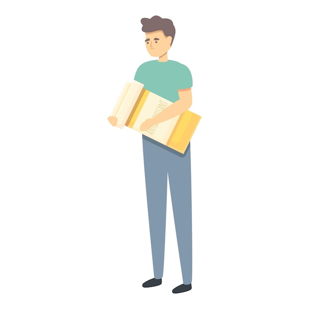 Vector de dibujos animados de icono de niño deprimido Hombre triste Trastorno de ansiedad