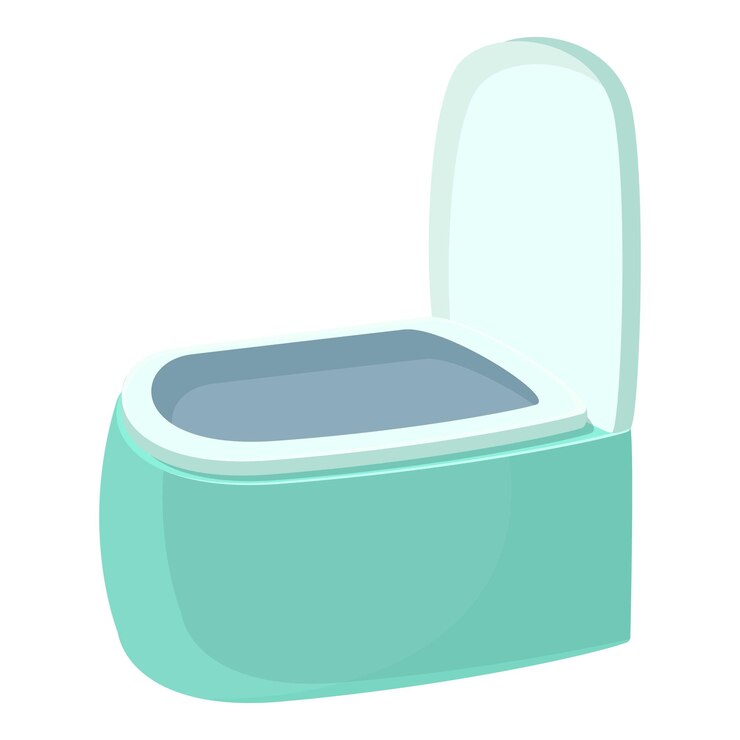 Vector vector de dibujos animados de icono de olla de bebé inodoro orinal lavabo plástico