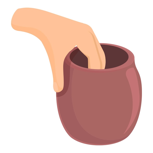 Vector de dibujos animados de icono de olla de clase Arte de cerámica Delantal de profesor