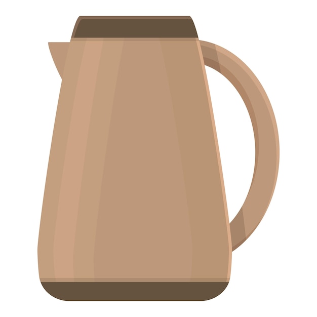 Vector de dibujos animados de icono de olla de cocina Hervidor eléctrico Té caliente