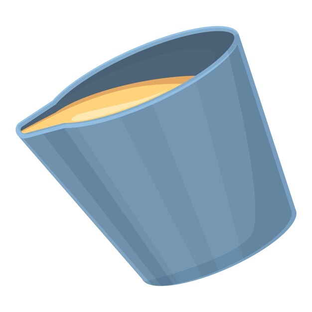 Vector de dibujos animados de icono de olla de oro líquido Mina de oro Mineral de piedra