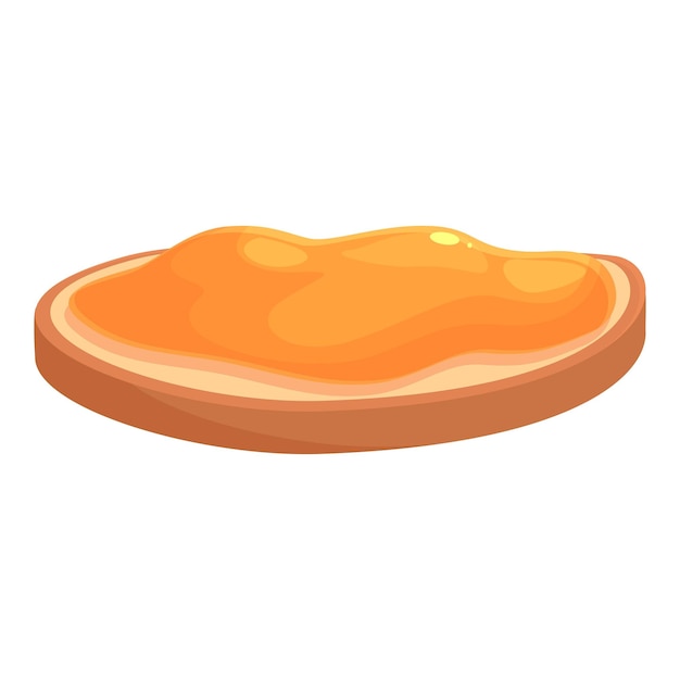 Vector de dibujos animados de icono de pan de caramelo Remolino de mantequilla Nutrición natural