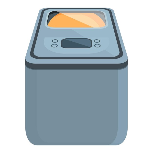Vector de dibujos animados del icono de la panadería Receta para cocinar hierro tostada eléctrica