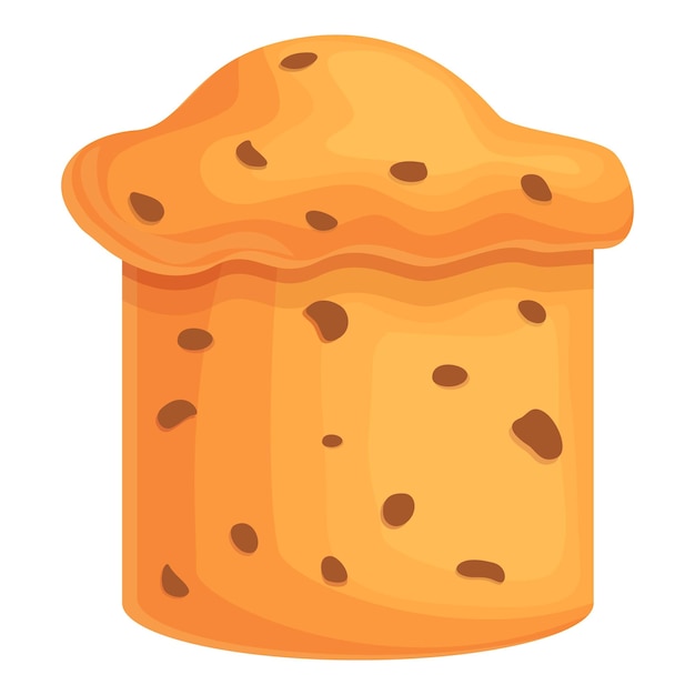 Vector de dibujos animados de icono de panettone de fiesta Idea comida Primavera al horno
