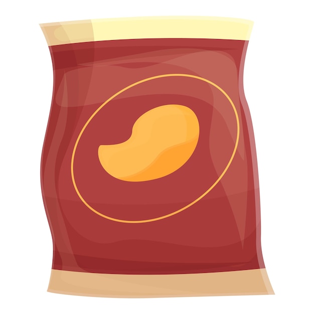 Vector vector de dibujos animados de icono de papas fritas picantes merienda crujiente comida caliente