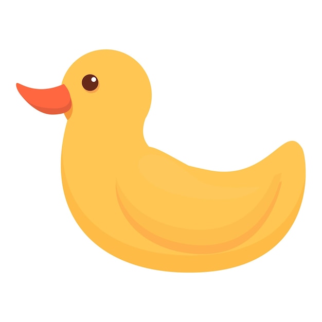 Vector de dibujos animados de icono de pato amarillo Tienda de juguetes Juguete animal