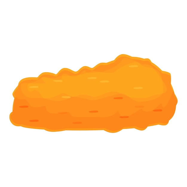 Vector de dibujos animados de icono de pepita hecho a mano Comida rápida Almuerzo caliente