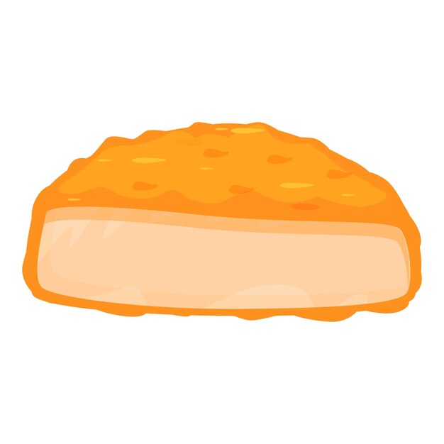 Vector de dibujos animados de icono de pepita sabrosa Comida rápida Menú crujiente