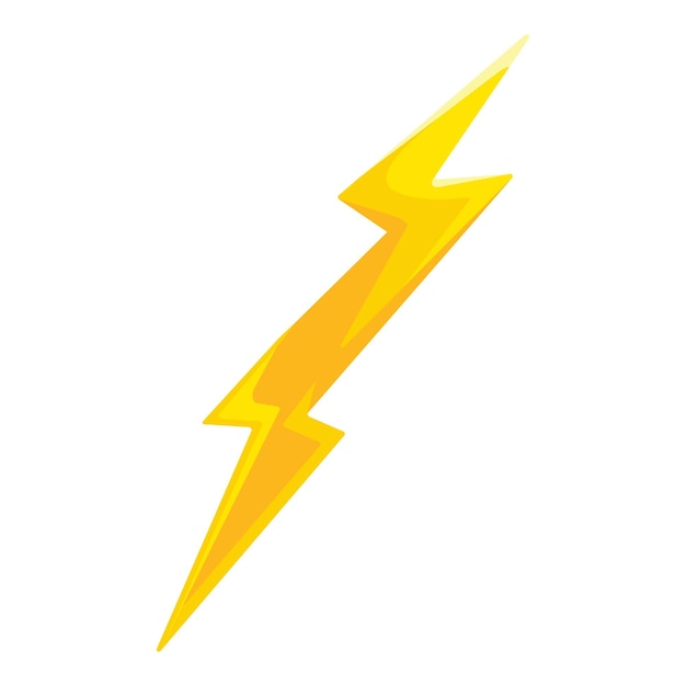 Vector de dibujos animados del icono del perno de la huelga Tormenta relámpago del cielo