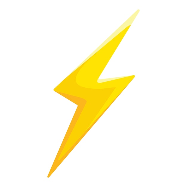 Vector de dibujos animados del icono del perno de luz de combustible Tormenta relámpago
