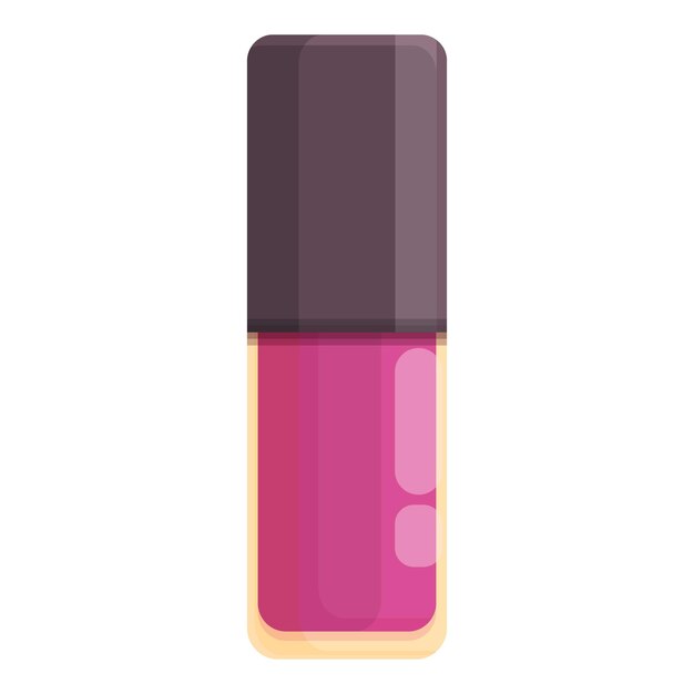 Vector de dibujos animados de icono de pulidor de uñas Maquillaje ojo Pincel cosmético