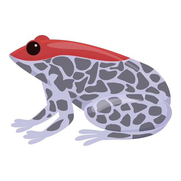 Vector de dibujos animados de icono de rana de piedra Sapo lindo Sonrisa divertida