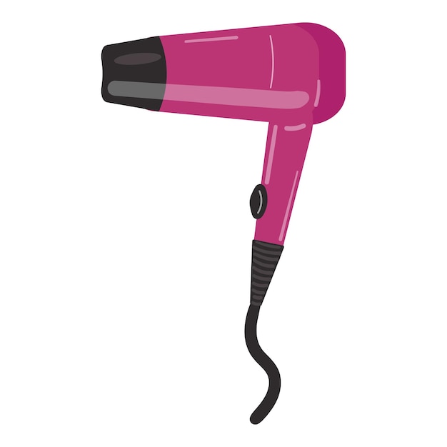 Vector de dibujos animados de icono de secador de pelo automático Soplador de aire Golpe de mano