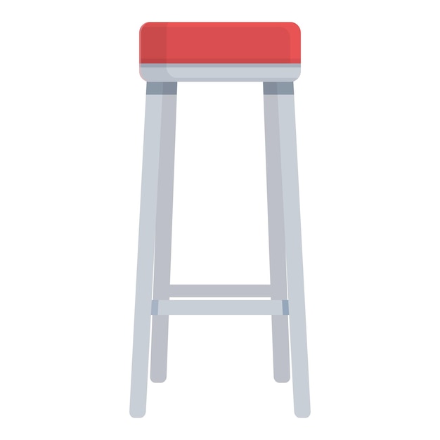 Vector de dibujos animados de icono de silla interior Taburete de bar Mesa moderna