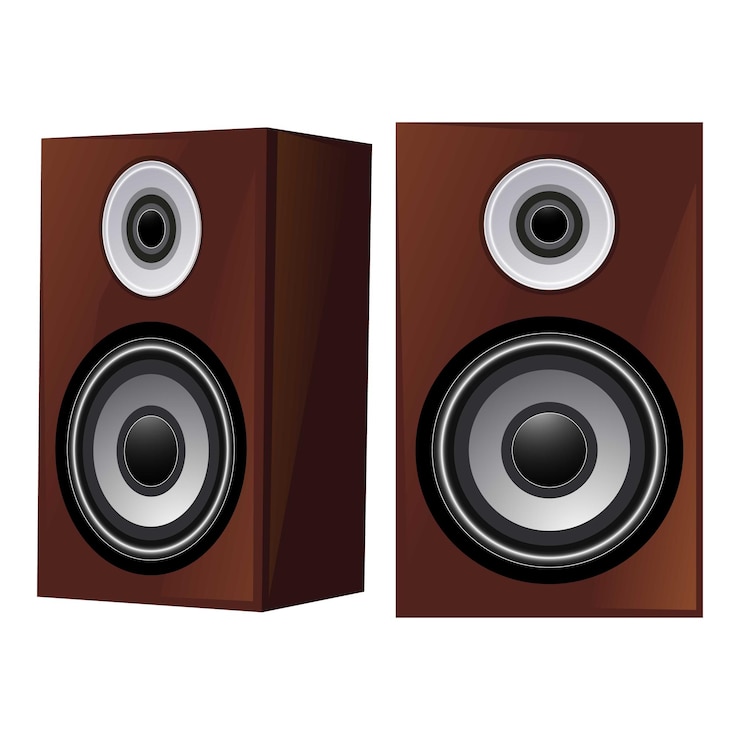 Vector vector de dibujos animados de icono de sistema estéreo altavoz de sonido música de audio