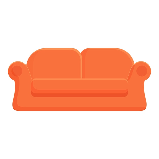 Vector de dibujos animados de icono de sofá naranja moderno Tienda de descuento en línea