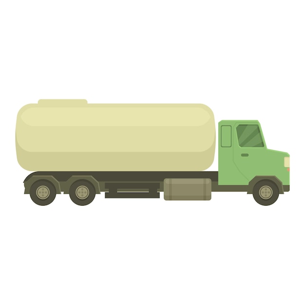 Vector de dibujos animados de icono de tanque de aceite Camión cisterna Gas combustible