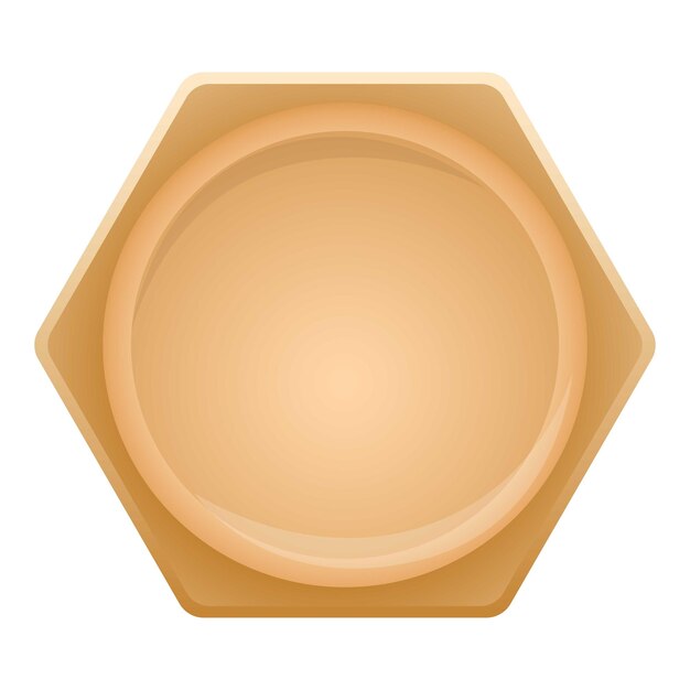 Vector de dibujos animados del icono de la tapa del perno Herramientas metálicas