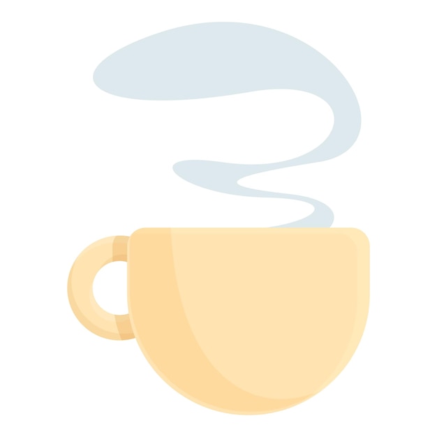 Vector de dibujos animados de icono de taza de café caliente Trastorno del sueño Cama de insomnio