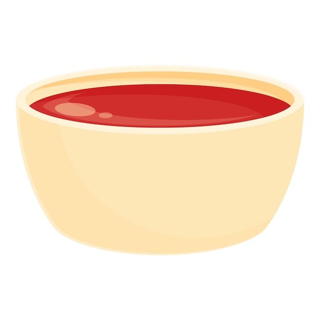 Vector de dibujos animados de icono de tazón de salsa Comida rápida Nugget de pollo